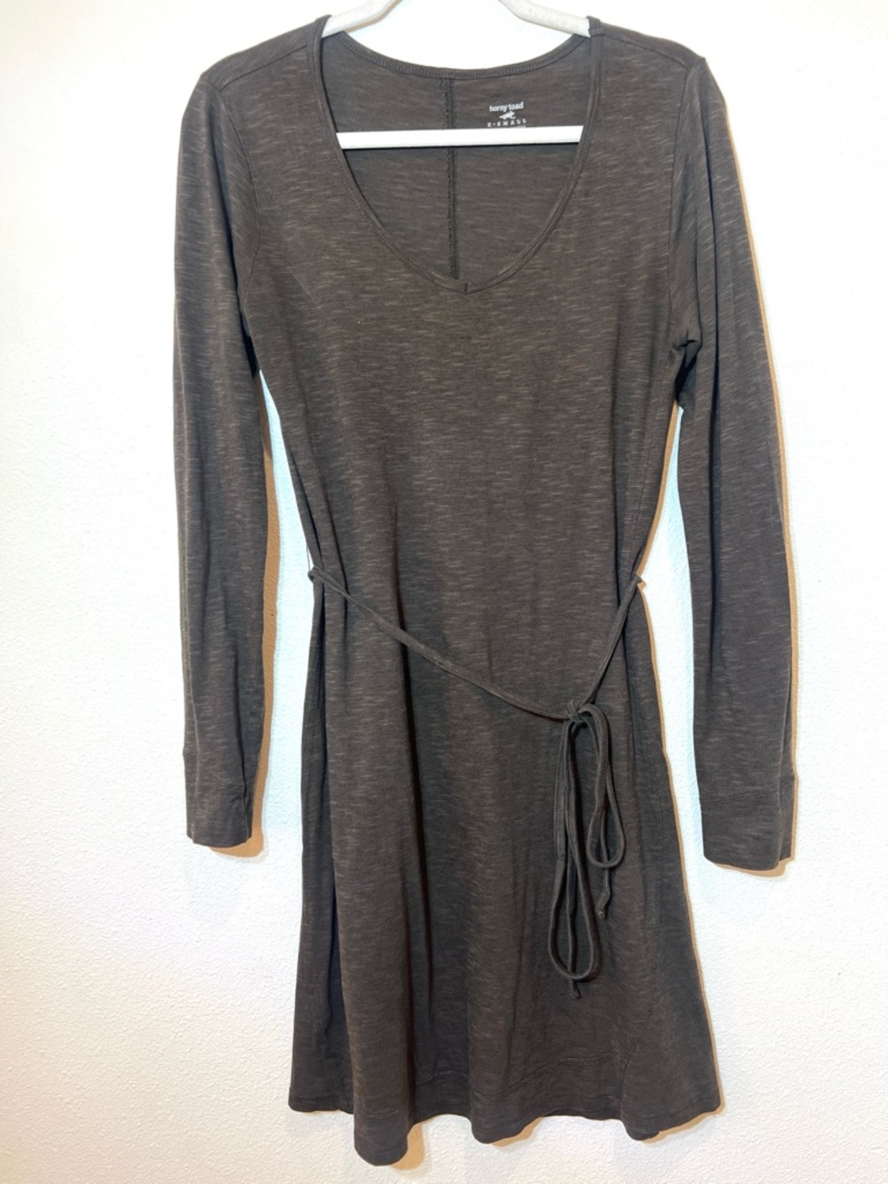 Horny Toad Long Sleeve V-Neck Organic Cotton blend Dress Size XS